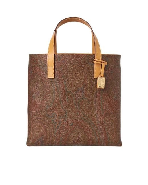 Etro Brown Logo Handbag