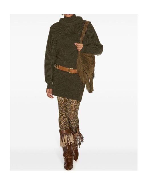 Isabel Marant Green Hilde Knitted Mini Dress