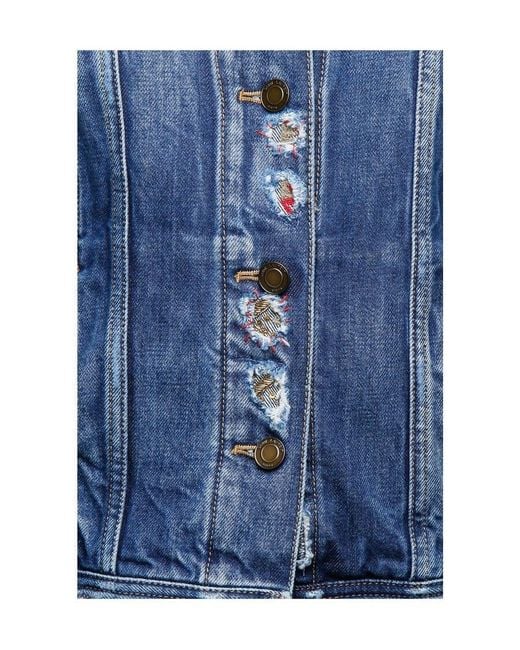 Saint Laurent Blue A Well-Fitting Denim Coat