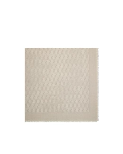 Fendi White Ff Shawl