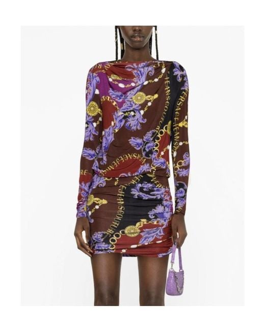 Versace Jeans Multicolor Barocco-Print Minidress