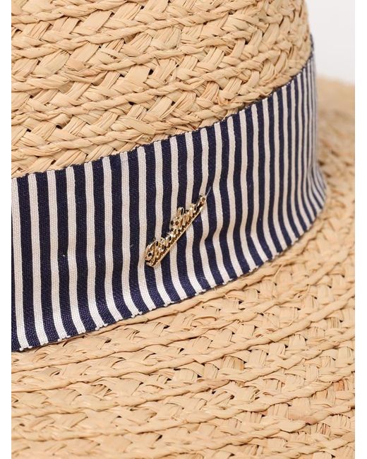 Borsalino White Striped Hat