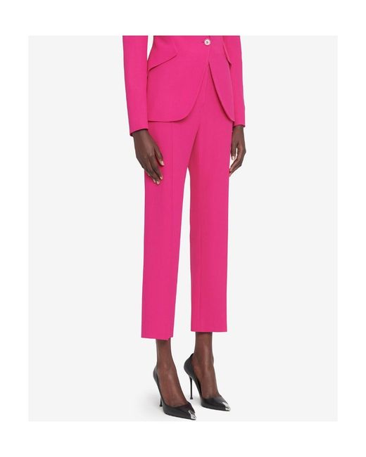 McQueen Pink Slim Fit Tailored Trousers