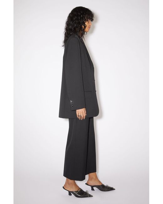 Acne Black Relaxed Fit Button-Up Blazer