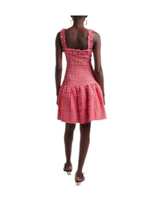 Ganni Red Nordic Style Mini Skirt