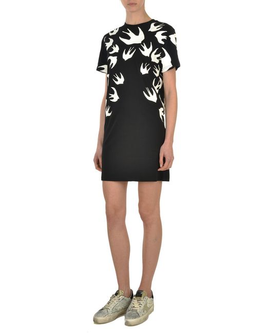 McQ Alexander McQueen Black T-Shirt Dress