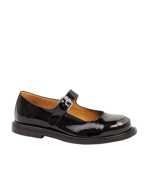 KENZO Black Logo Shallow Mouth Other Flat Shoes