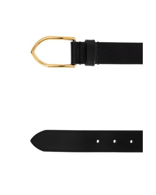 Jacquemus Black Bambino Slim Leather Belt for men