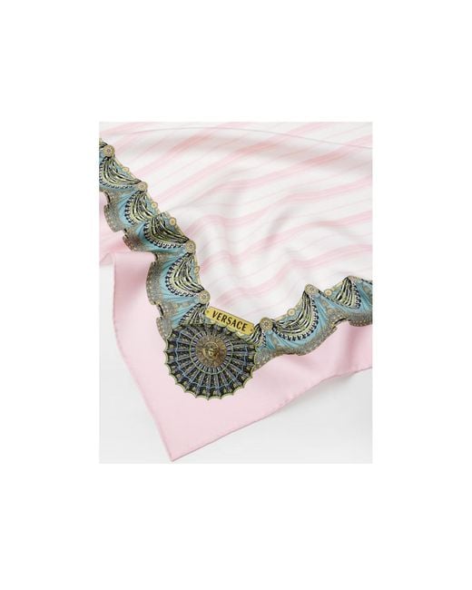 Versace White Encore Printed Scarf for men