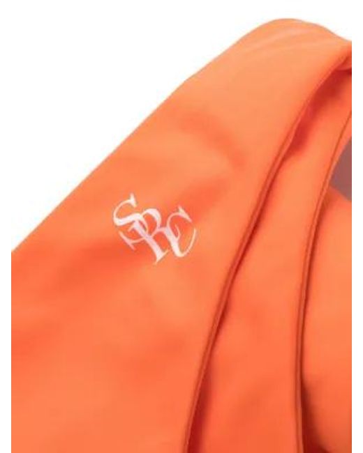 Sporty & Rich Orange Logo Printed Bikini Brief
