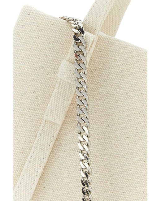 Kara Natural Chain-Linked Mini Top Handle Bag