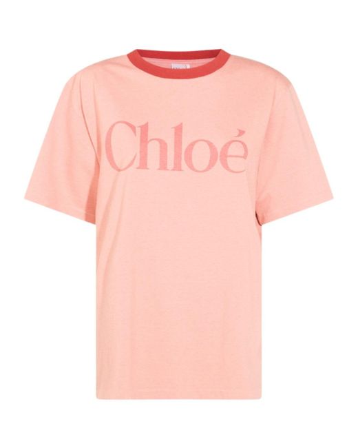 Chloé Pink T-Shirts And Polos