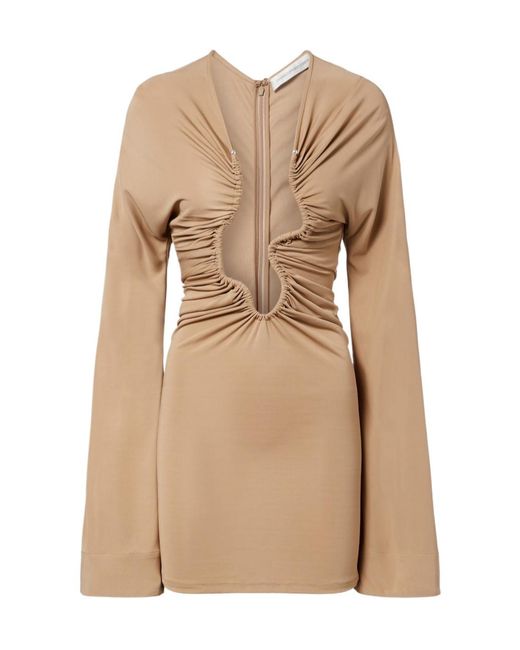 Christopher Esber Natural Salacia Ruched Minidress