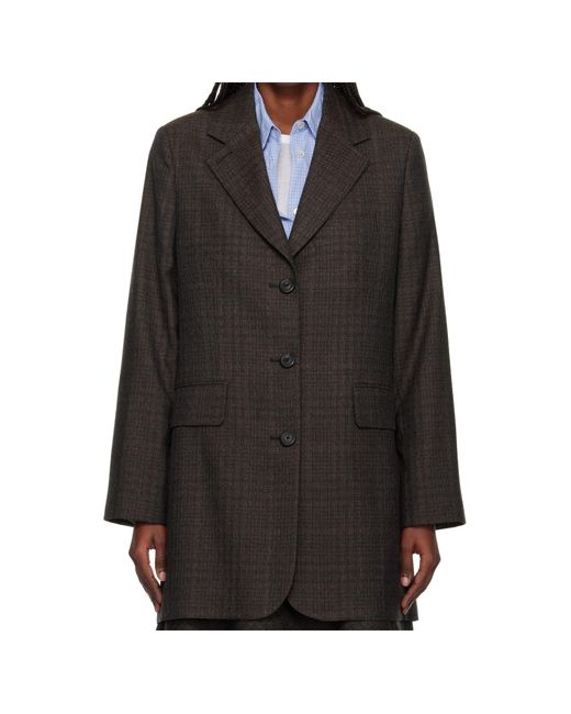 Our Legacy Black Queens Check-Pattern Blazer