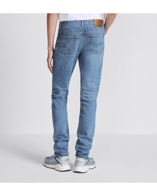 Dior Blue Long Slim-Fit Jeans for men