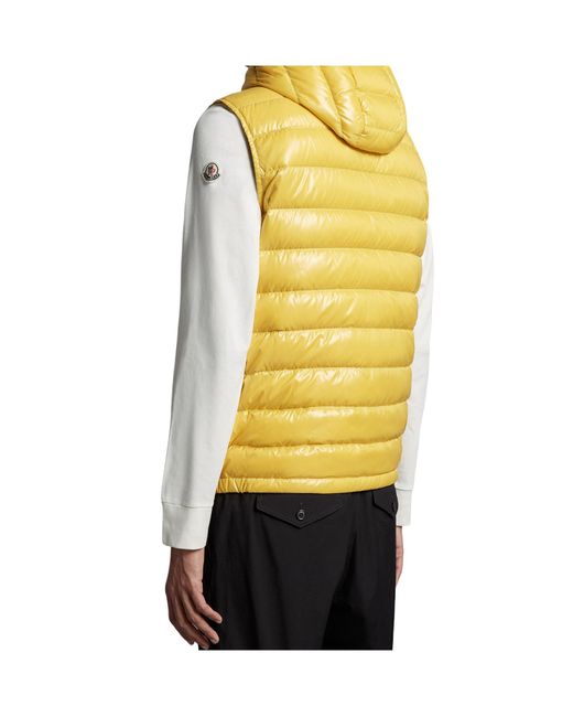 Moncler Yellow Ragot Down Gilet for men