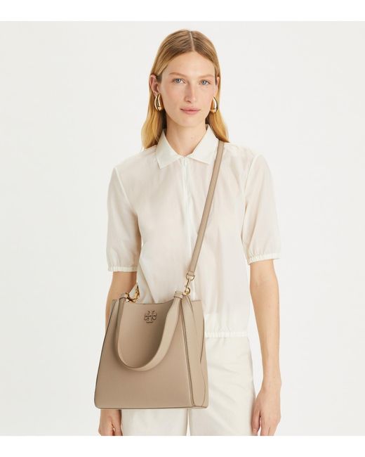 Tory Burch Natural Mcgraw Bucket Bag