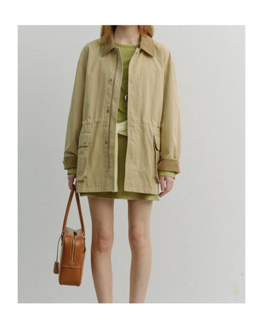 DUNST Natural Ribbed Collar Loose Jacket for men