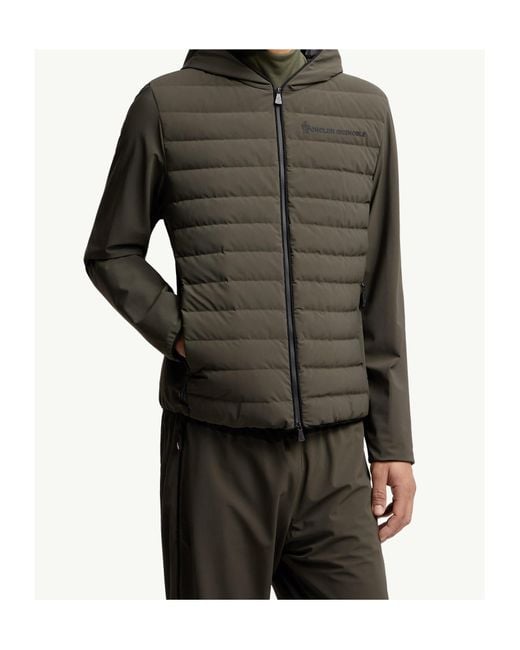 Moncler Green Grenoble Zip-Up Hooded Jacket for men