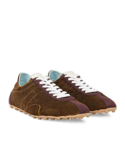 Maison Margiela Brown Suede Low-Top Sneakers for men