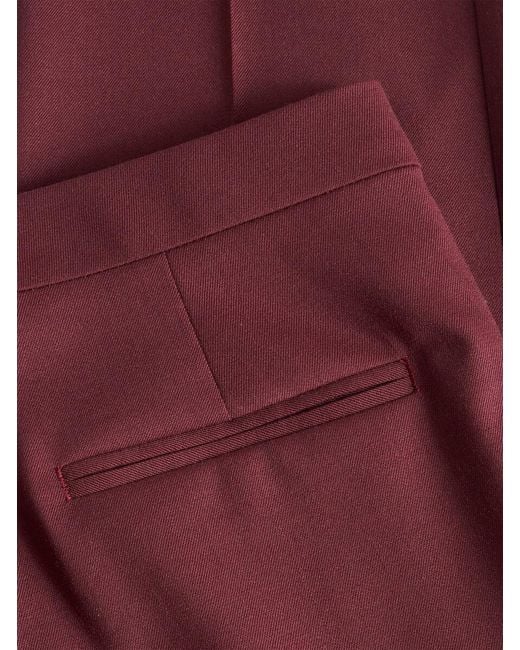 Etro Red Cropped Stretch Trousers