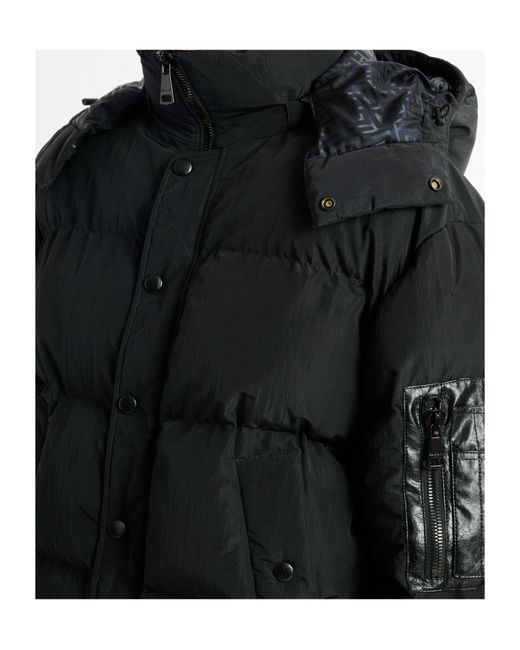 Balmain Black Detachable Hood Down Jacket for men