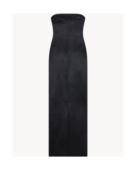 The Row Black Strapless Long Dress