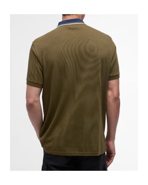 Barbour Green Short-Sleeved Polo Shirt for men
