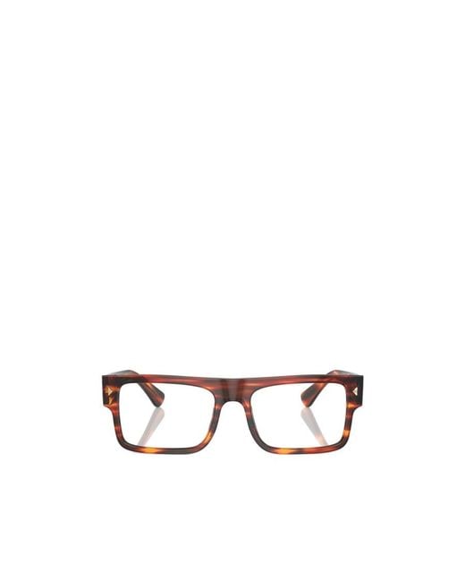 Prada White Eyewear Rectangle-Frame Glasses for men