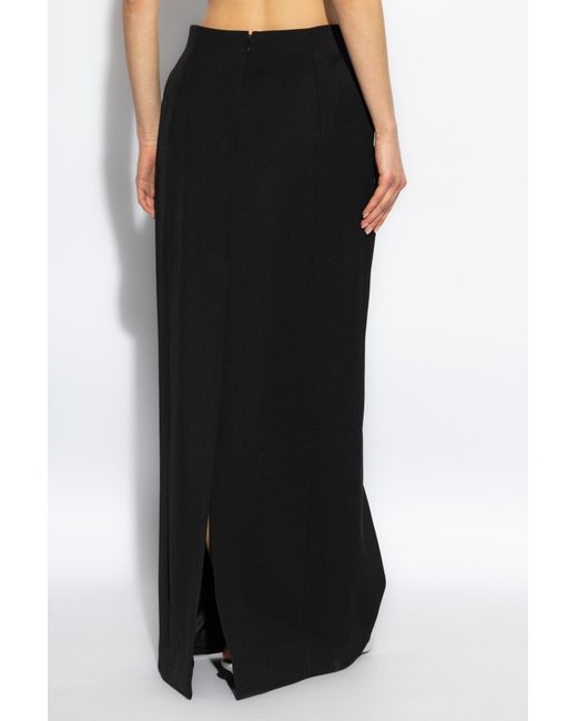 Balenciaga Black Back Slit Maxi Skirt
