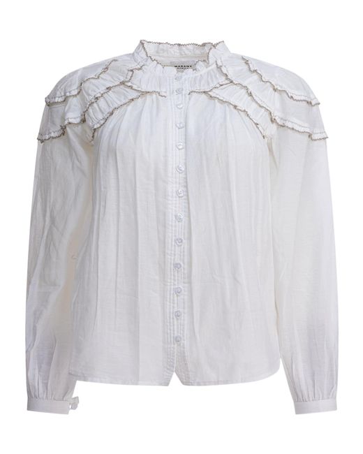 Isabel Marant White Étoile Pleated Shirt