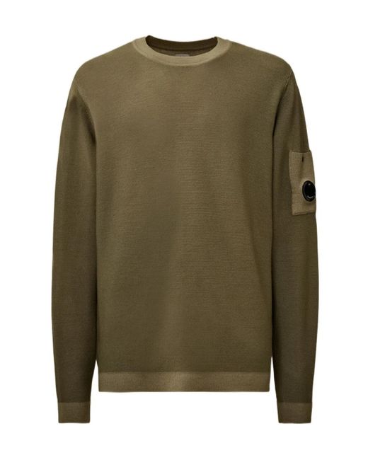 C P Company Green Long-Sleeved Sweater for men