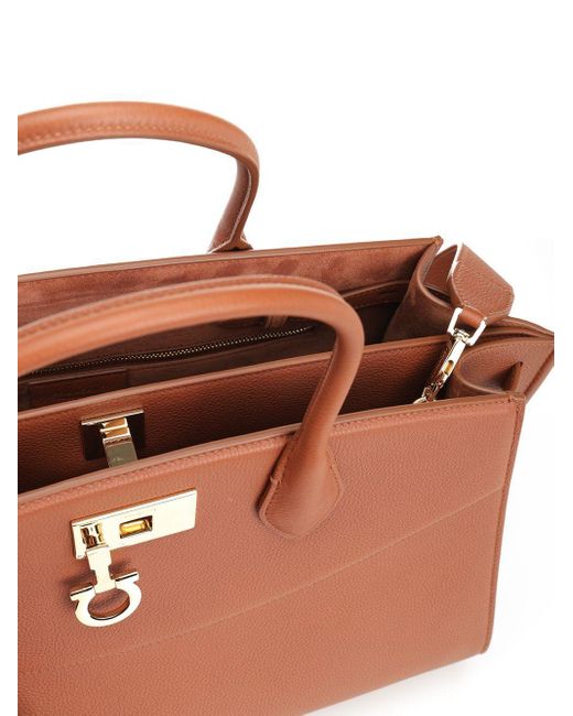 Ferragamo Brown Ferragamo New Ferragamo Studio Large Soft Bag