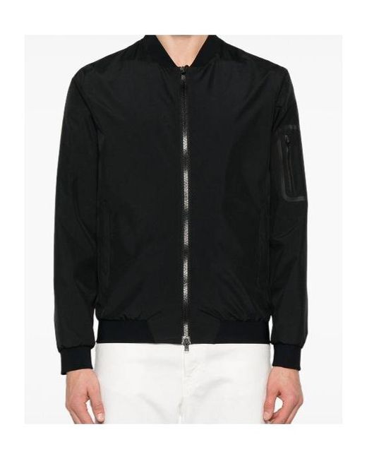Herno Black Lightweight Bomber Jacket for men