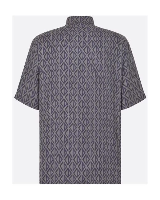Dior Blue Cd Diamond Short-Sleeved Shirt for men