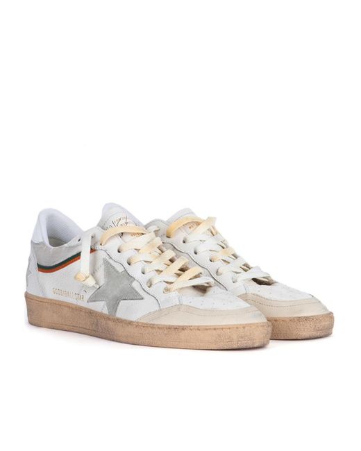 Golden Goose Deluxe Brand White Ballstar Low-Top Sneakers for men