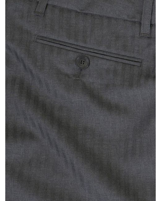 Etro Gray Straight Leg Tailored Pants for men