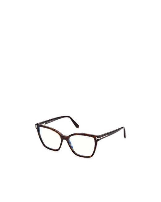 Tom Ford White Geometric Frame Flat Mirror for men