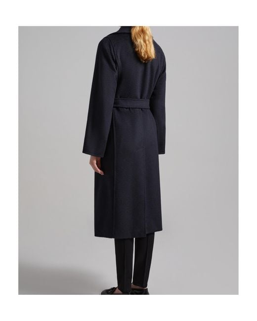 Max Mara Black Collared Belted Coat