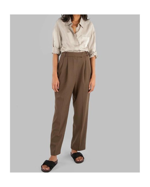 Frankie Shop Brown Bea Suit Pants