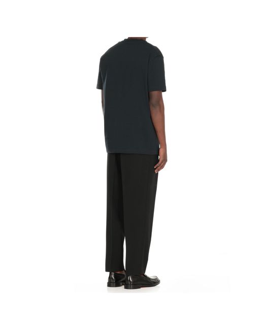 Jil Sander Black Crewneck Short Sleeved T-Shirt for men