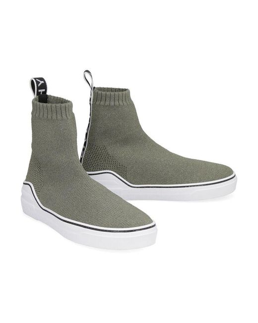 Givenchy Green Logo High-Top Socks, Boots, Casual Sports Shoes