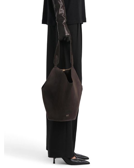 Khaite Black Lotus Small Tote Bag