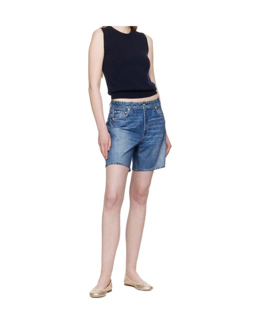 Rag & Bone Blue Miramar Kaia Shorts