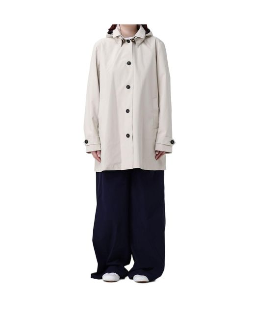 Save The Duck White April Hooded Coat