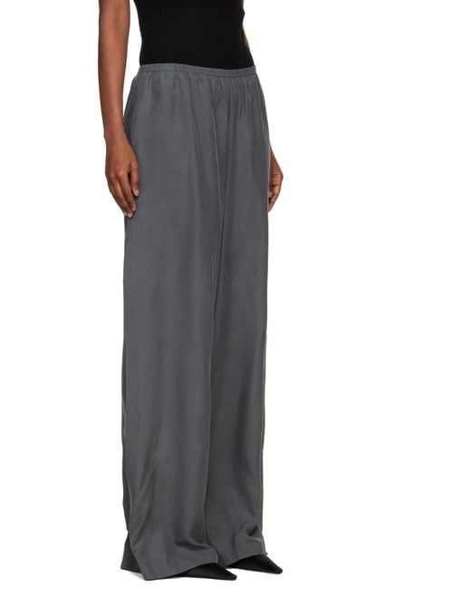 Alexander Wang Blue Mid-Rise Wide Leg Trackpants