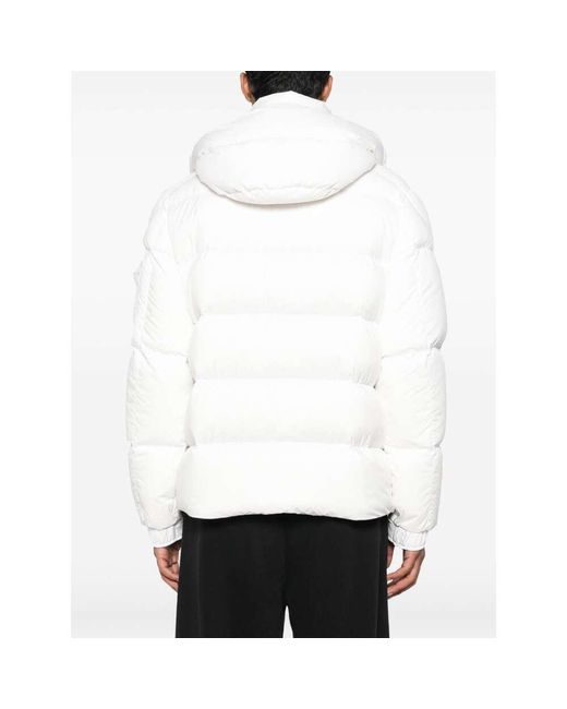 Moncler White Long-Sleeved Down Jacket for men