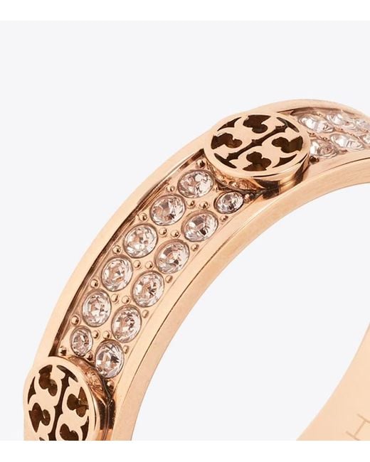 Tory Burch Metallic Pav Icon Ring