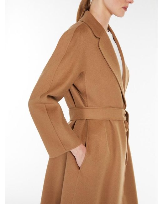 Max Mara Natural Long Wool Overcoat