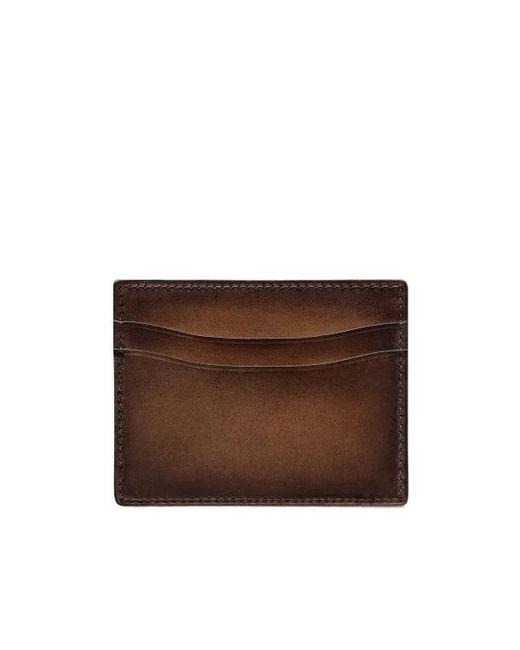 Berluti Brown Makore 2In1 Compact Wallet for men